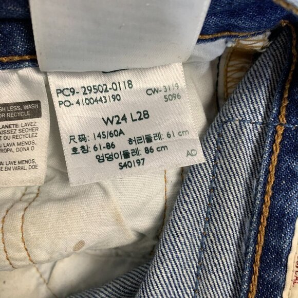 Levi's 501 Distressed Denim Straight Leg Jeans - Picture 12 of 12